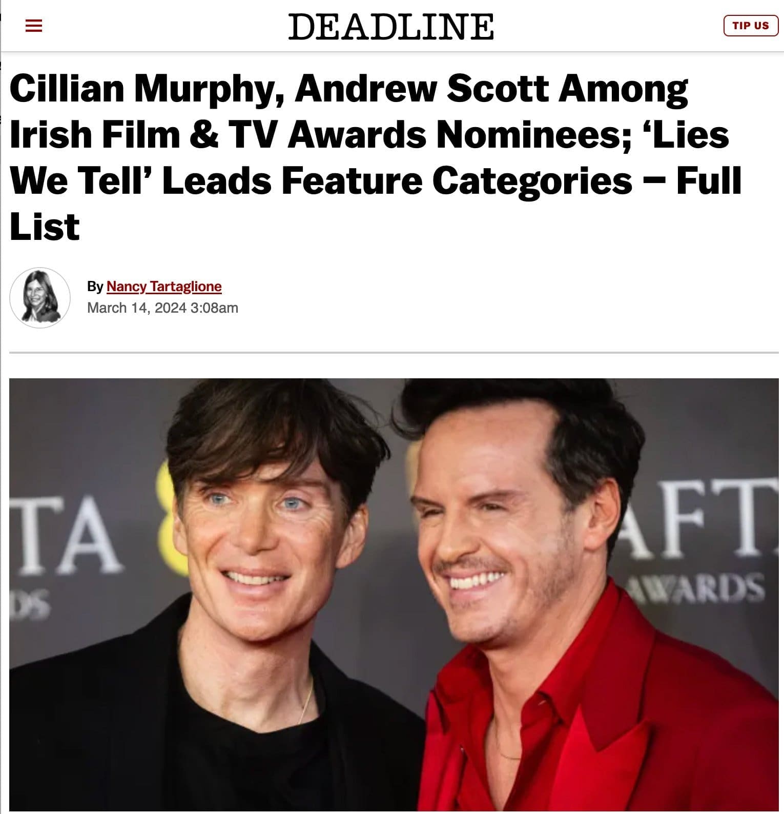 Deadline Article Lies We Tell Ifta